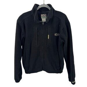 Drake Waterfowl Systems Black Fleece Jacket Mens S With Zippered Pockets